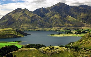 New Zealand, Lake Wanaka, nature, landscape
