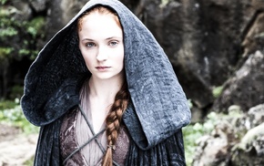 Sophie Turner, Sansa Stark, girl, actress, redhead, Game of Thrones