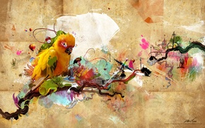 parrot, digital art