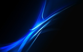 blue, black background