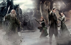 Gandalf, Ian McKellen, Tauriel, Legolas, The Hobbit The Battle of the Five Armies, Evangeline Lilly