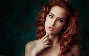 juicy lips, Georgiy Chernyadyev, redhead, girl, model, looking at viewer