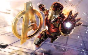 The Avengers, Iron Man, Marvel Comics, Avengers Age of Ultron, superhero, broken glass