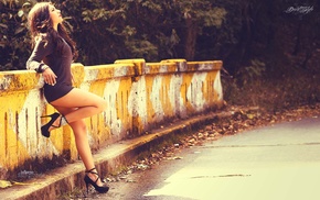 girl outdoors, legs