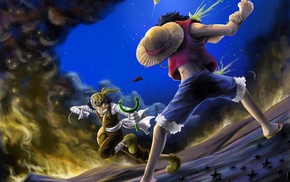 One Piece, war, Usopp, Monkey D. Luffy