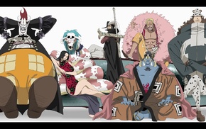 Dracule Mihawk, Crocodile character, Donquixote Doflamingo, Gekko Moriah, One Piece, Jinbei