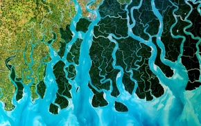 Bangladesh, river, nature, Ganges, landscape, aerial view