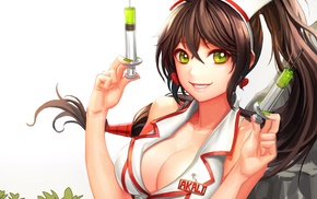 League of Legends, video games, nurse outfit, girl, Akali