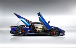 Jaguar C, X75, blue cars, Jaguar, concept cars