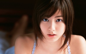 girl, open mouth, brunette, Yumi Sugimoto, brown eyes, Asian