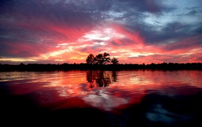 sunset, landscape
