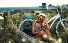 girl outdoors, girl, blonde