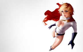 Power Girl, DC Comics, simple background
