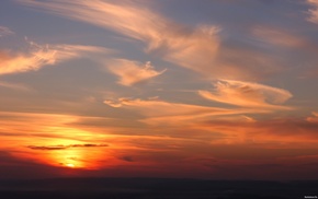 sunset, landscape