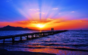 sunset, landscape