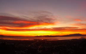 sunset, landscape