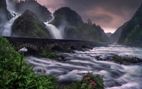 landscape, bridge, nature