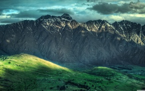 landscape, nature, field, mountain