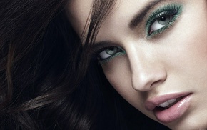 model, face, brunette, girl, Adriana Lima, photo manipulation