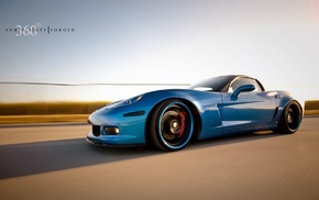 blue cars, car, Chevrolet Corvette