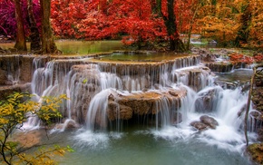 nature, landscape, waterfall