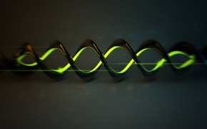 DNA, 3D, simple background, spiral, CGI, digital art