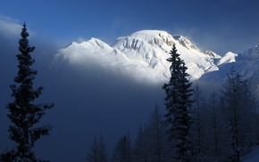 snow, winter, mountain, nature, landscape