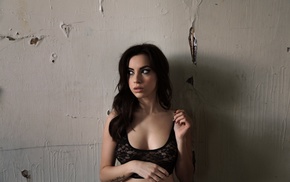 lingerie, brunette, girl