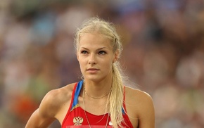 girl, blonde, athletes, Darya Klishina, sport