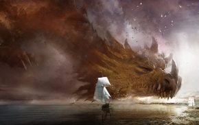 fantasy art, dragon