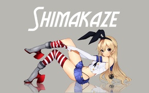 anime girls, blonde, Shimakaze, Kantai Collection