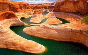 Utah, nature, river, landscape, canyon