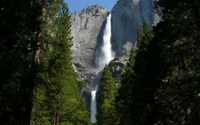 landscape, nature, waterfall