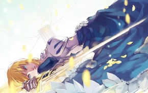 sword, armor, Saber, anime girls, Fate Series