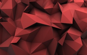 digital art, reflection, red, minimalism, low poly, abstract