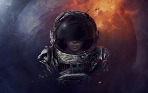 planet, astronaut