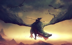 fantasy art, dragon