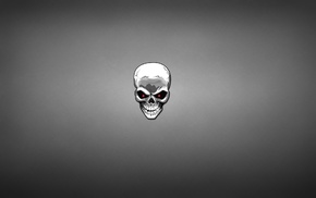 Terminator, skull, artwork, minimalism