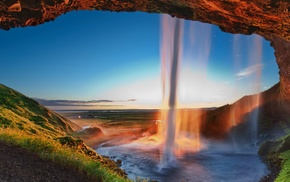 nature, waterfall, landscape