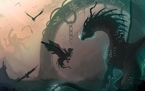 dragon, fantasy art