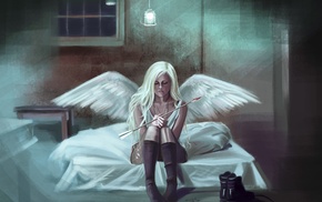 Ed Sheeran, artwork, Give Me Love, fantasy art, angel