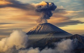 volcano, landscape