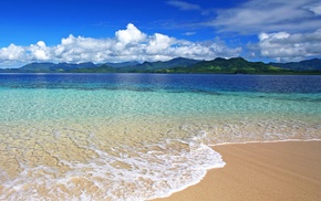 pure, beach, sea, water