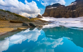 nature, mountain, Glacial Lake