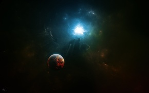 fantasy art, planet, space