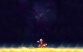 stars, dress, grass