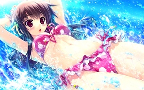 anime girls, bikini