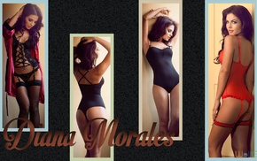 brunette, lingerie, Diana Morales, model