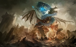 dragon, fantasy art