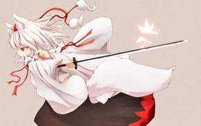 sword, Touhou, Inubashiri Momiji, wolf girls